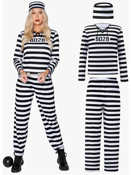 Other - Spooktacular Creations Halloween Prisoner Costume, Women's Size Small